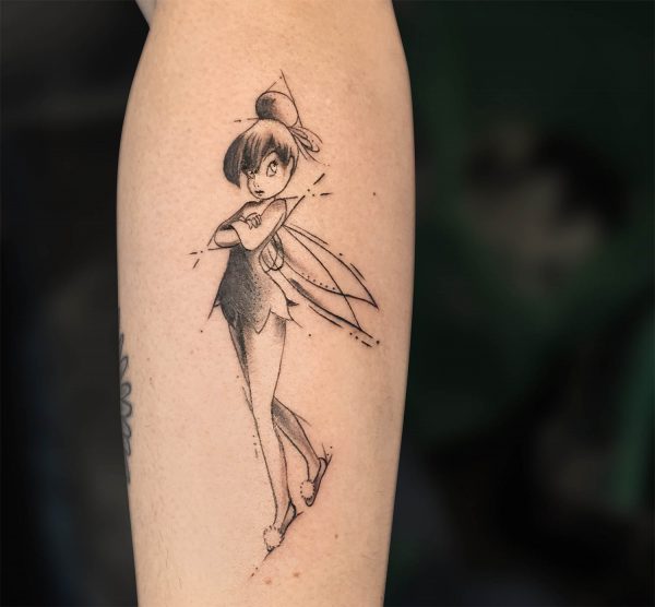 Unterarm Tattoo Tinkerbell von Peter Pan